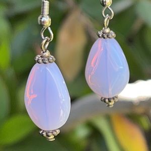 Bali Artisan Opaline Sterling Silver Earrings NEW